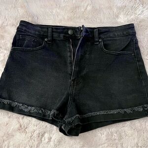 Black Denim Women's Shorts